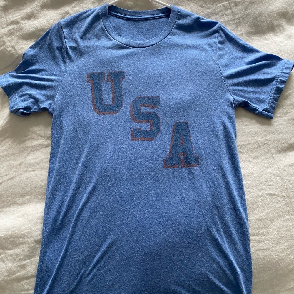 Blue USA Graphic Men's T-Shirt